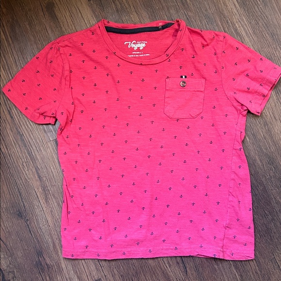 2 Craft + Flow Voyage T-shirts little boys size 6 blush red/turquoise - Picture 4 of 5